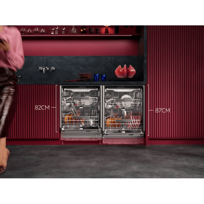 XXL Max: 5 cm more loadable height. Larger dishes fit easily.