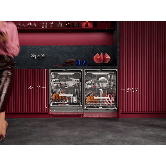XXL Max: 5 cm more loadable height. Larger dishes fit easily.