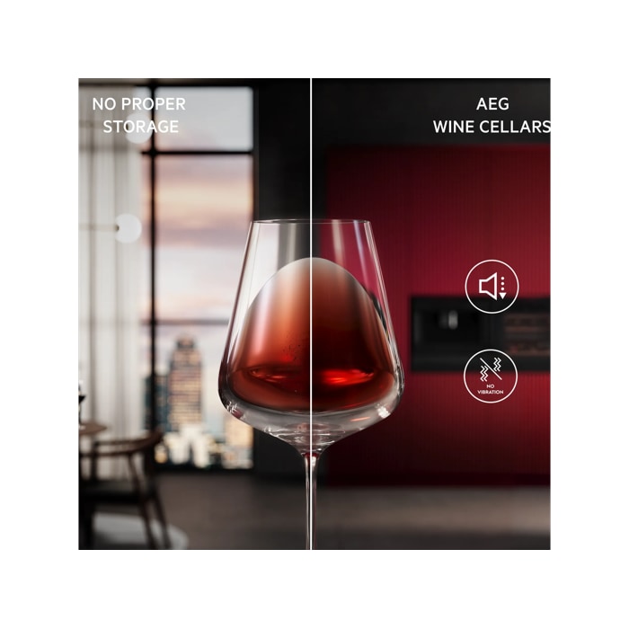 Low-vibration cellar protects wine flavour and quality.