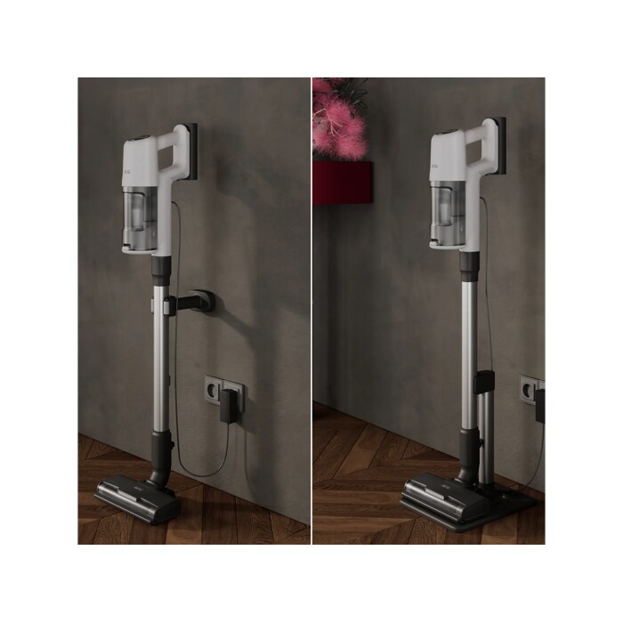 Cordless cleaner designed for easy and convenient storage.
