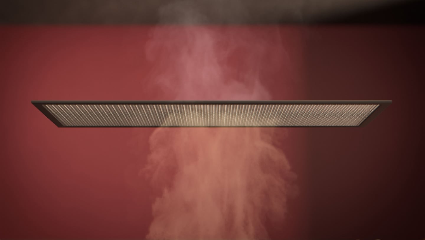 Филтър, през който преминава пара.