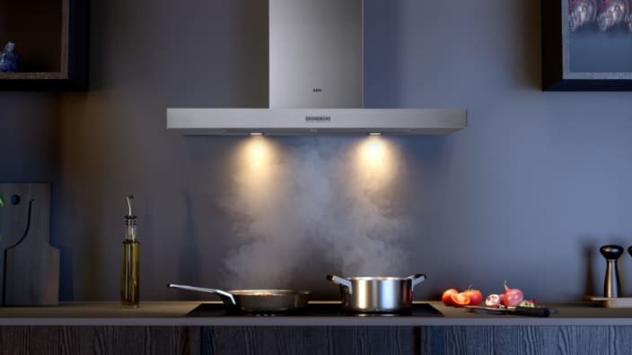 Стенно монтиран аспиратор в кухнята